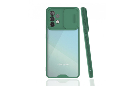Newface Samsung Galaxy A52 Kılıf Platin Kamera Koruma Silikon - Yeşil