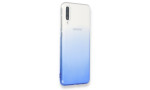 Newface Samsung Galaxy A70 Kılıf Lüx Çift Renkli Silikon - Mavi
