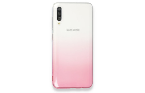 Newface Samsung Galaxy A70 Kılıf Lüx Çift Renkli Silikon - Pembe