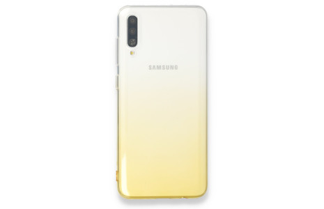 Newface Samsung Galaxy A70 Kılıf Lüx Çift Renkli Silikon - Sarı