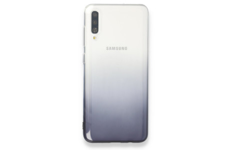 Newface Samsung Galaxy A70 Kılıf Lüx Çift Renkli Silikon - Siyah