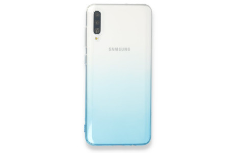 Newface Samsung Galaxy A70 Kılıf Lüx Çift Renkli Silikon - Turkuaz