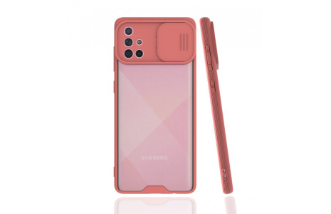 Newface Samsung Galaxy A71 Kılıf Platin Kamera Koruma Silikon - Pembe