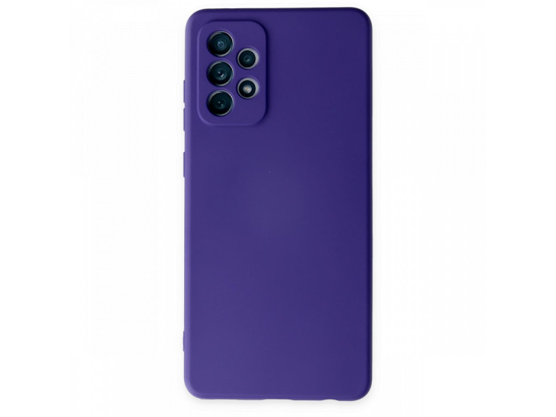 Newface Samsung Galaxy A72 Kılıf Nano içi Kadife Silikon - Mor
