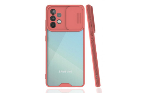 Newface Samsung Galaxy A72 Kılıf Platin Kamera Koruma Silikon - Pembe