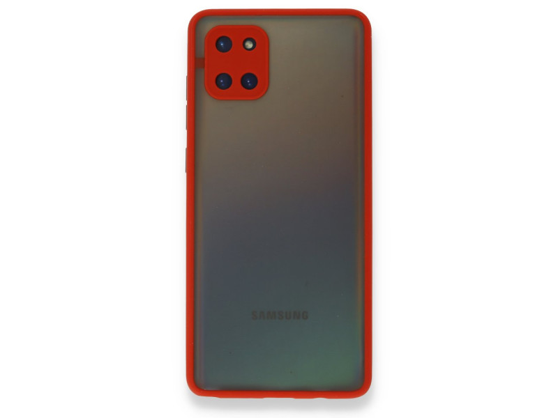 Newface Samsung Galaxy A81 / Note 10 Lite Kılıf Montreal Silikon Kapak - Kırmızı