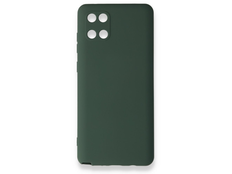 Newface Samsung Galaxy A81 / Note 10 Lite Kılıf Nano içi Kadife Silikon - Koyu Yeşil