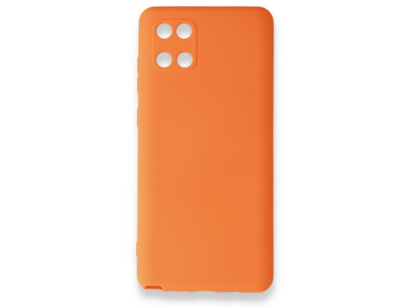 Newface Samsung Galaxy A81 / Note 10 Lite Kılıf Nano içi Kadife Silikon - Turuncu