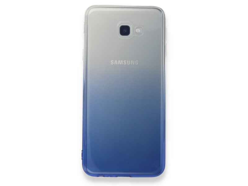 Newface Samsung Galaxy J4 Plus Kılıf Lüx Çift Renkli Silikon - Mavi