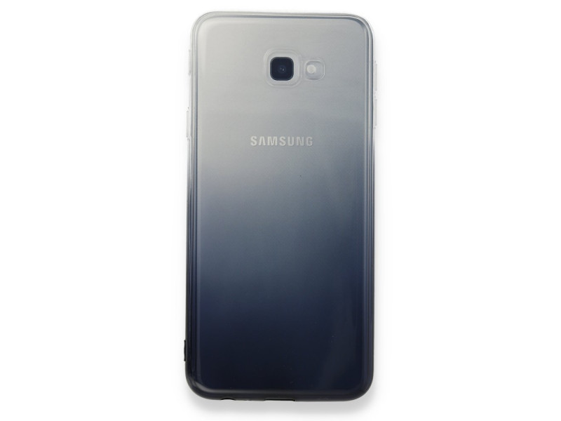 Newface Samsung Galaxy J4 Plus Kılıf Lüx Çift Renkli Silikon - Siyah