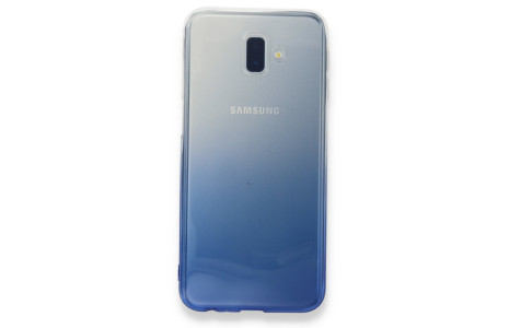 Newface Samsung Galaxy J6 Plus Kılıf Lüx Çift Renkli Silikon - Mavi