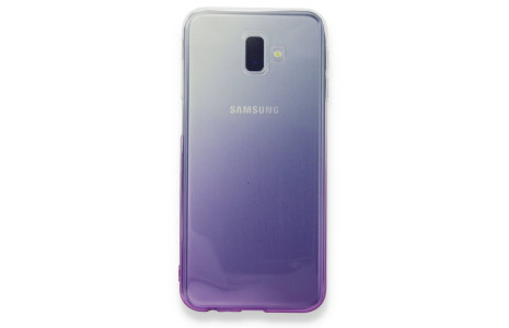 Newface Samsung Galaxy J6 Plus Kılıf Lüx Çift Renkli Silikon - Mor