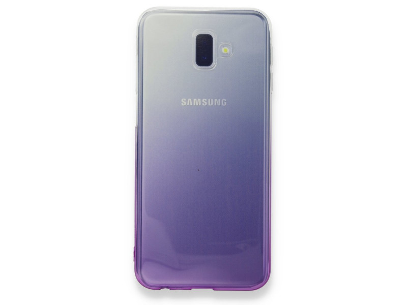 Newface Samsung Galaxy J6 Plus Kılıf Lüx Çift Renkli Silikon - Mor