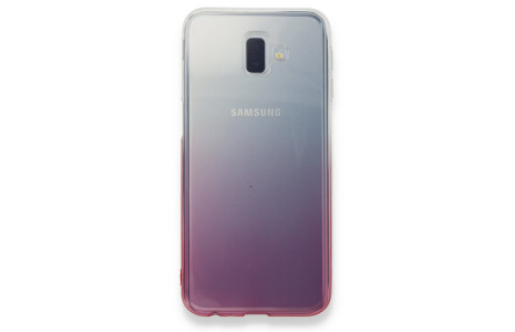 Newface Samsung Galaxy J6 Plus Kılıf Lüx Çift Renkli Silikon - Pembe