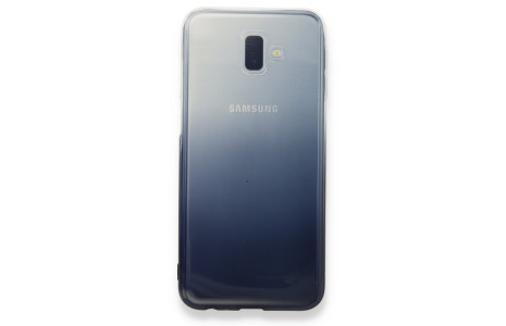Newface Samsung Galaxy J6 Plus Kılıf Lüx Çift Renkli Silikon - Siyah