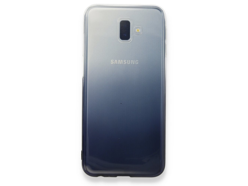 Newface Samsung Galaxy J6 Plus Kılıf Lüx Çift Renkli Silikon - Siyah