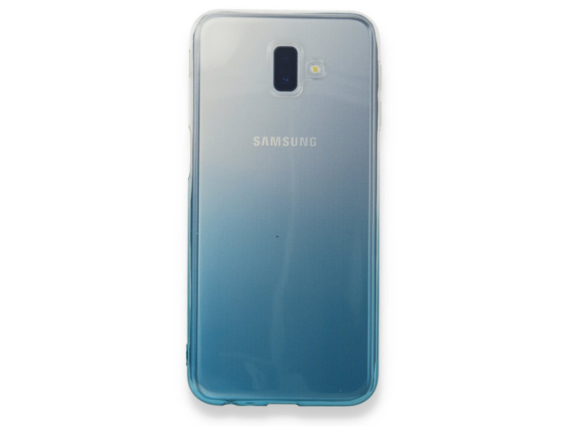 Newface Samsung Galaxy J6 Plus Kılıf Lüx Çift Renkli Silikon - Turkuaz