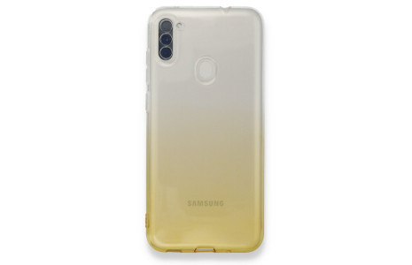 Newface Samsung Galaxy A11 Kılıf Lüx Çift Renkli Silikon - Sarı