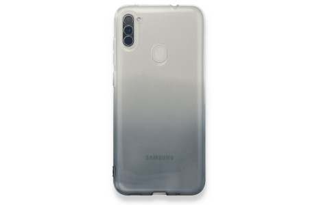 Newface Samsung Galaxy A11 Kılıf Lüx Çift Renkli Silikon - Siyah
