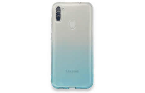 Newface Samsung Galaxy A11 Kılıf Lüx Çift Renkli Silikon - Turkuaz