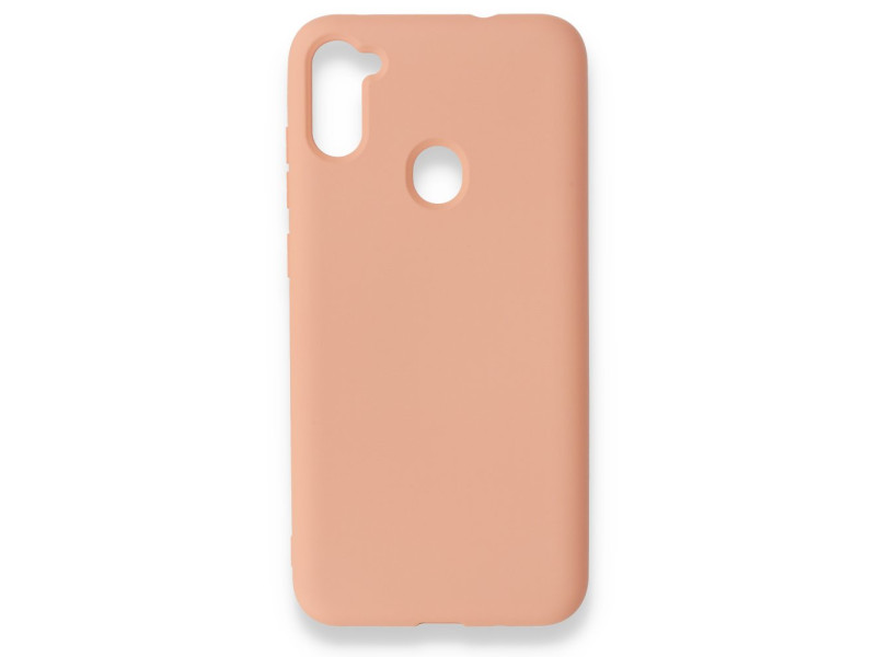 Newface Samsung Galaxy M11 Kılıf Nano içi Kadife Silikon - Pudra