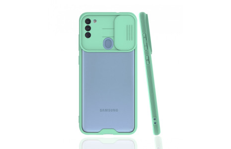 Newface Samsung Galaxy A11 Kılıf Platin Kamera Koruma Silikon - Açık Yeşil