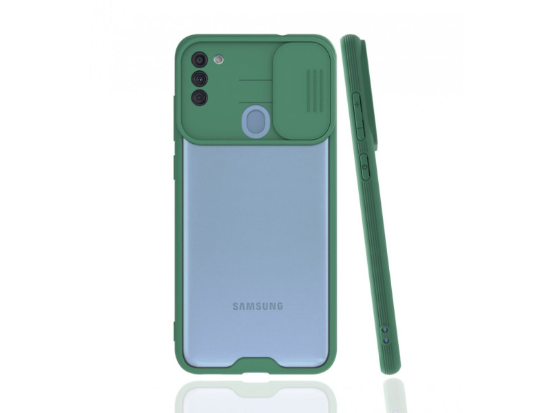 Newface Samsung Galaxy A11 Kılıf Platin Kamera Koruma Silikon - Yeşil