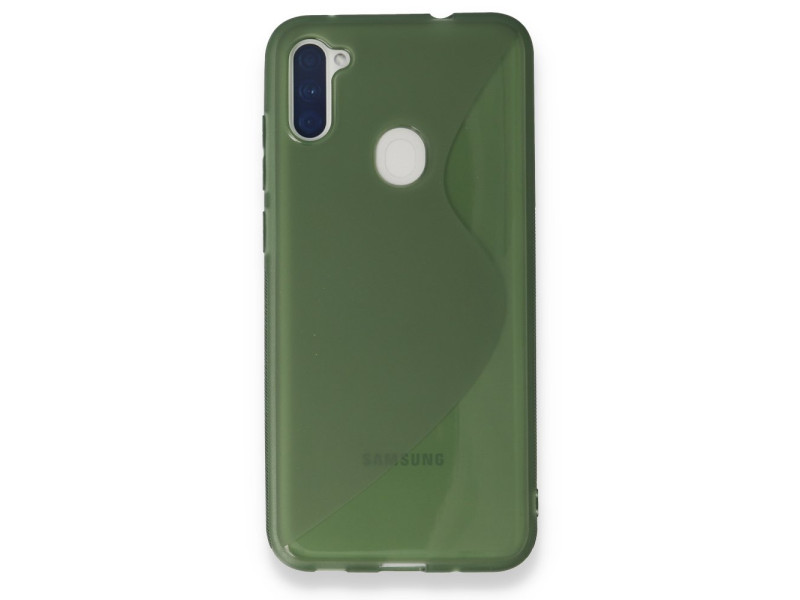 Newface Samsung Galaxy M11 Kılıf S Silikon - Yeşil
