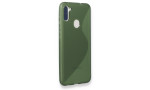 Newface Samsung Galaxy M11 Kılıf S Silikon - Yeşil