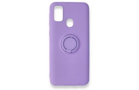 Newface Samsung Galaxy M30S Kılıf Viktor Yüzüklü Silikon - Mor
