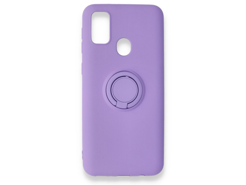Newface Samsung Galaxy M30S Kılıf Viktor Yüzüklü Silikon - Mor