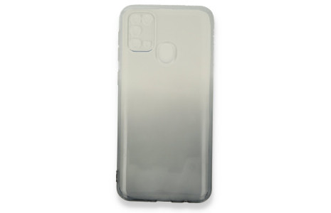 Newface Samsung Galaxy M31 Kılıf Lüx Çift Renkli Silikon - Siyah