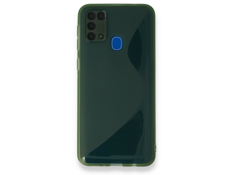 Newface Samsung Galaxy M31 Kılıf S Silikon - Yeşil