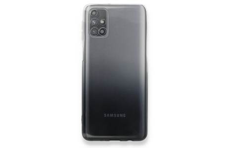 Newface Samsung Galaxy M31S Kılıf Lüx Çift Renkli Silikon - Siyah