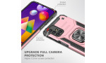 Newface Samsung Galaxy M31S Kılıf Zegna Yüzüklü Silikon Kapak - Rose