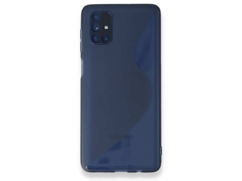 Newface Samsung Galaxy M51 Kılıf S Silikon - Mavi