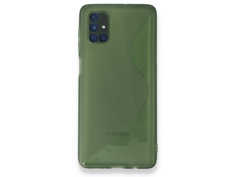 Newface Samsung Galaxy M51 Kılıf S Silikon - Yeşil