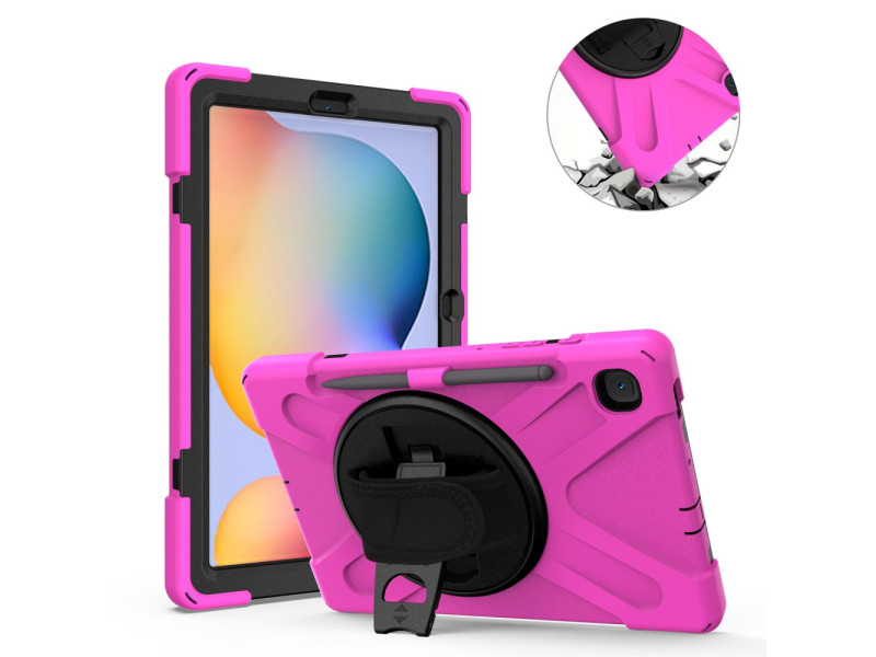 Newface Samsung Galaxy P610 Tab S6 Lite 10.4 Kılıf Amazing Tablet Kapak - Pembe