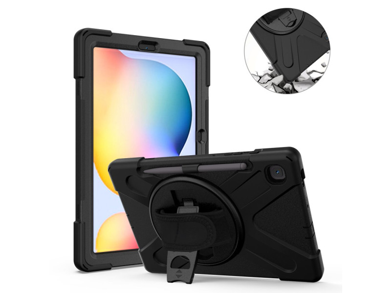 Newface Samsung Galaxy P610 Tab S6 Lite 10.4 Kılıf Amazing Tablet Kapak - Siyah