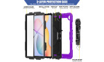 Newface Samsung Galaxy P610 Tab S6 Lite 10.4 Kılıf Pars Tablet Kapak - Mor