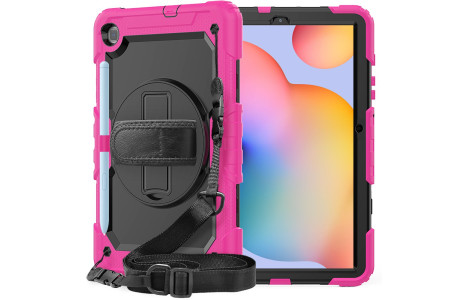 Newface Samsung Galaxy P610 Tab S6 Lite 10.4 Kılıf Pars Tablet Kapak - Pembe