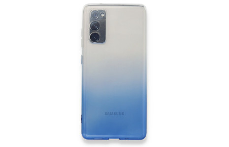 Newface Samsung Galaxy S20 FE Kılıf Lüx Çift Renkli Silikon - Mavi