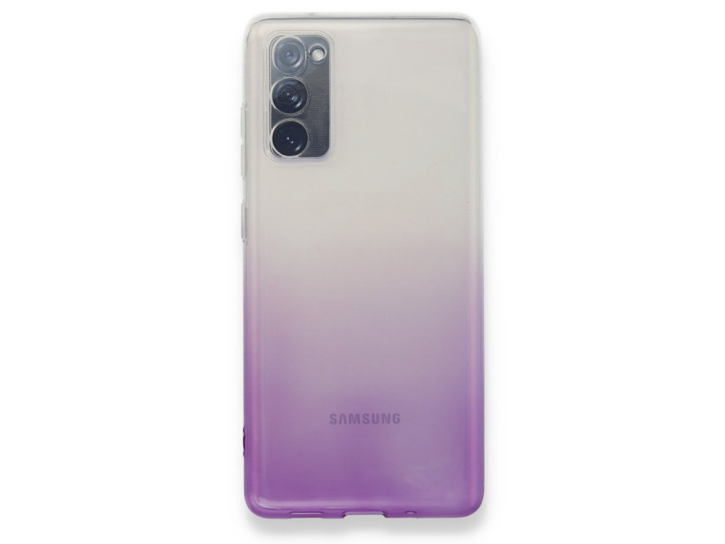 Newface Samsung Galaxy S20 FE Kılıf Lüx Çift Renkli Silikon - Mor