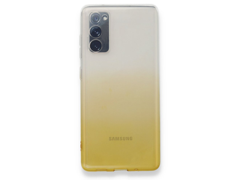Newface Samsung Galaxy S20 FE Kılıf Lüx Çift Renkli Silikon - Sarı