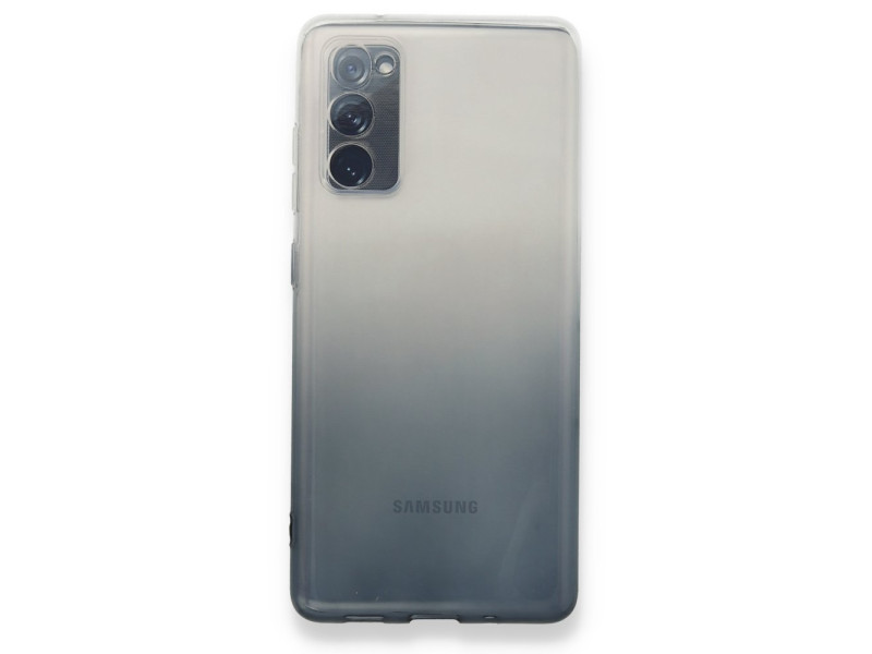 Newface Samsung Galaxy S20 FE Kılıf Lüx Çift Renkli Silikon - Siyah
