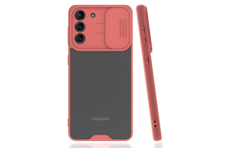 Newface Samsung Galaxy S21 Kılıf Platin Kamera Koruma Silikon - Pembe