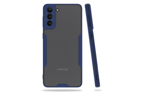 Newface Samsung Galaxy S21 Kılıf Platin Silikon - Lacivert