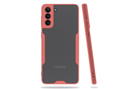 Newface Samsung Galaxy S21 Kılıf Platin Silikon - Pembe