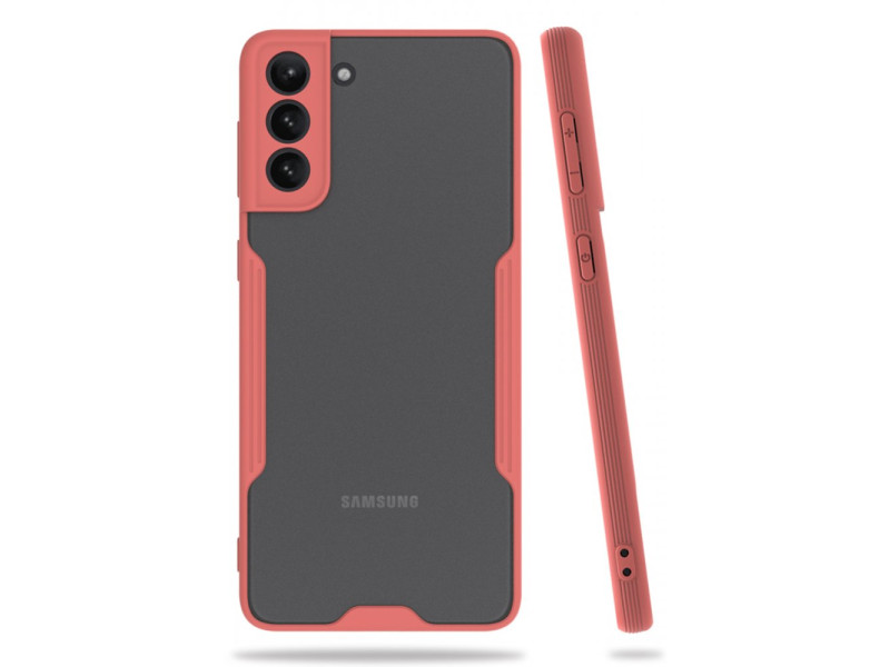 Newface Samsung Galaxy S21 Kılıf Platin Silikon - Pembe