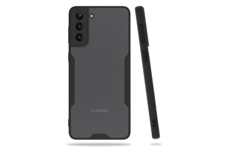 Newface Samsung Galaxy S21 Kılıf Platin Silikon - Siyah